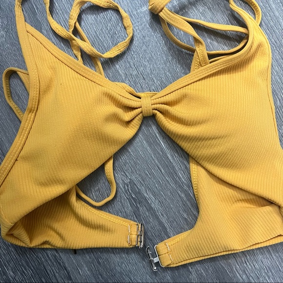 Ribbed Bikini Set - Mustard Yellow - Picture 4 of 9